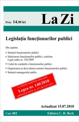 Legislatia functionarilor publici (actualizat la 15.07.2010)