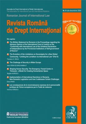 Revista Romana de Drept International. Nr. 9/2009