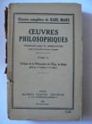 Oeuvres Philosophiques, Tome IV-Critique de la Philosophie de l`État, de Hégel (Karl Marx)